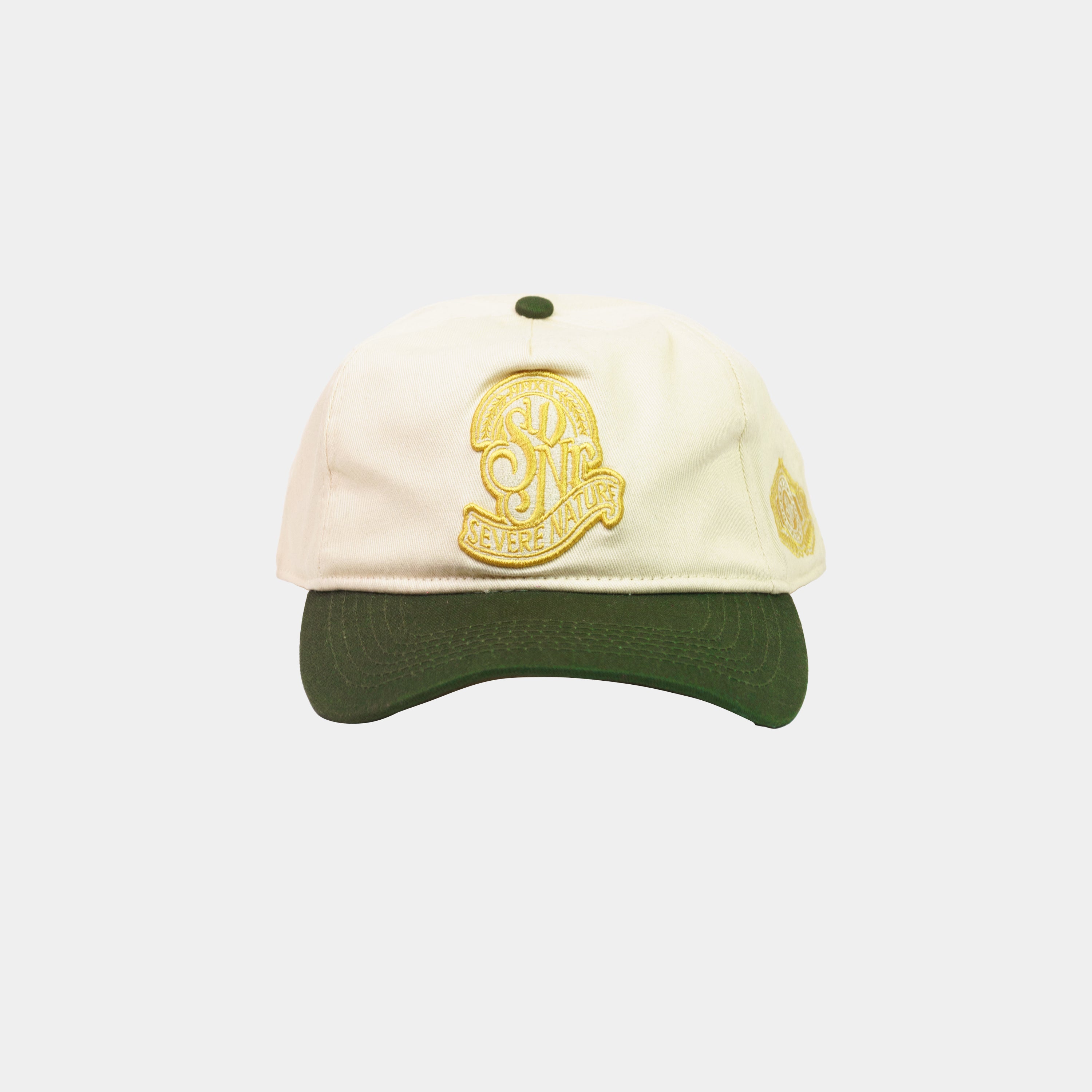 Cream/Green Essential Hat