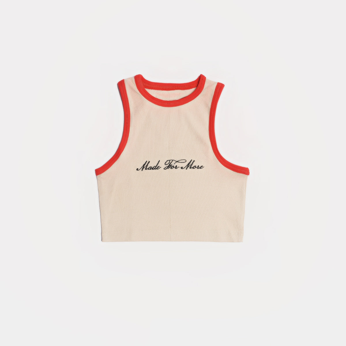 CREAM HENNESSY CROPPED TANK TOP
