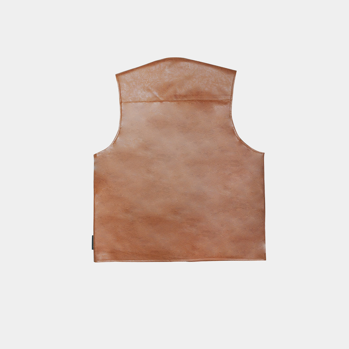 Brown leather vest