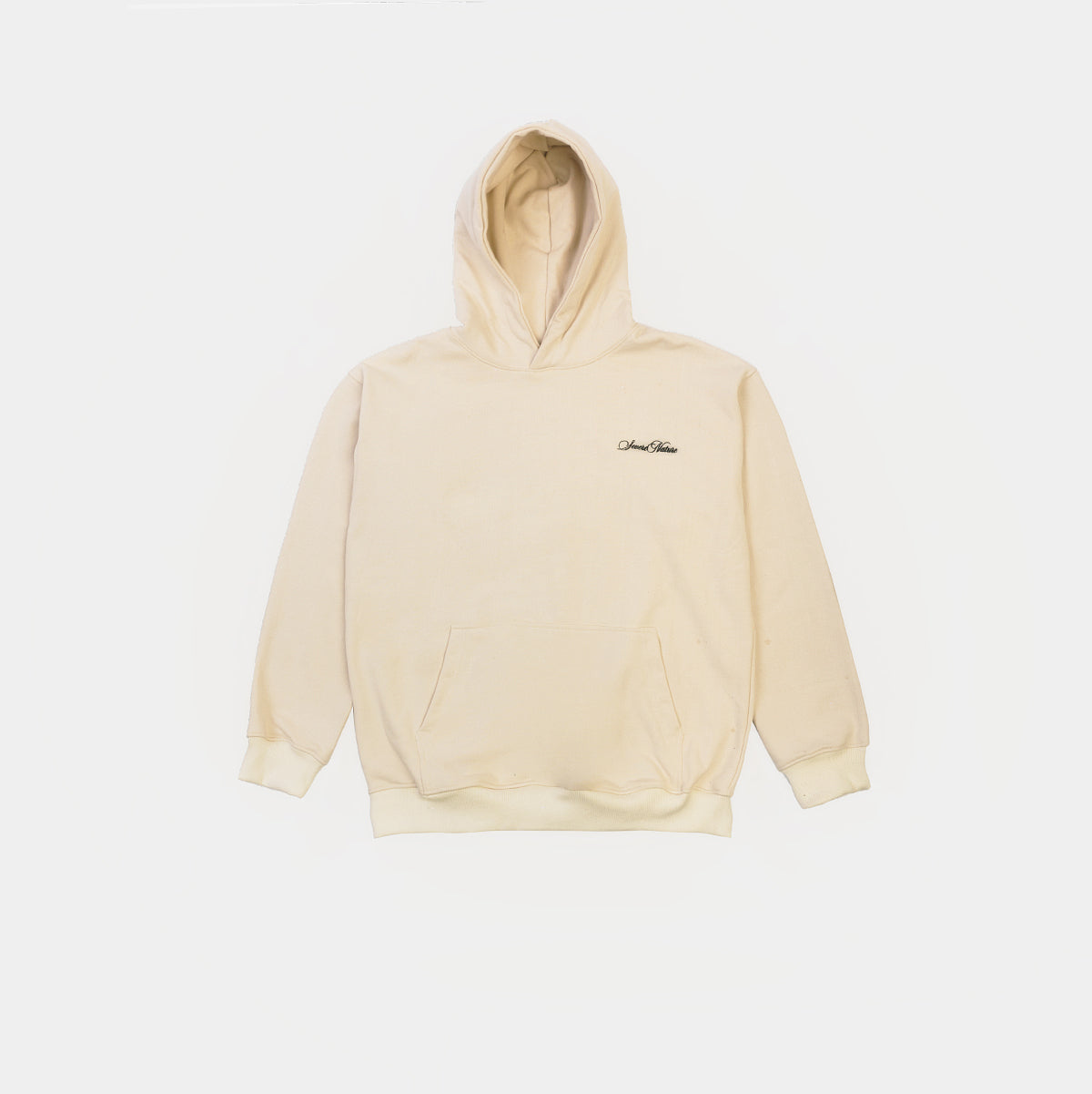 Neutral Cream Logo Hoodie