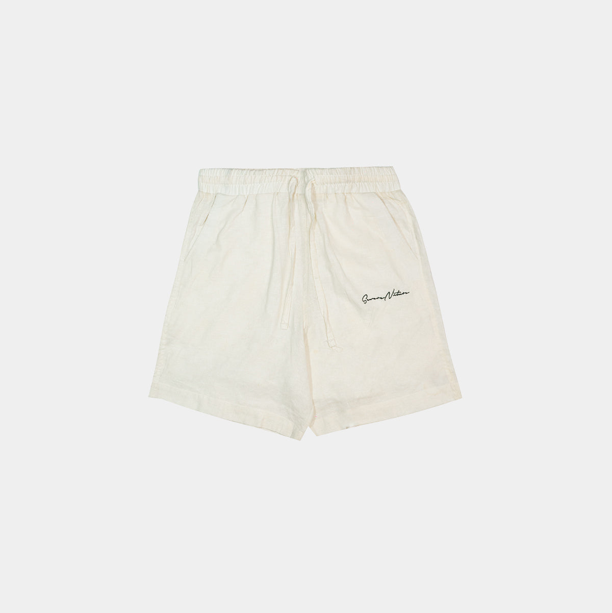 Cream Linen Shorts