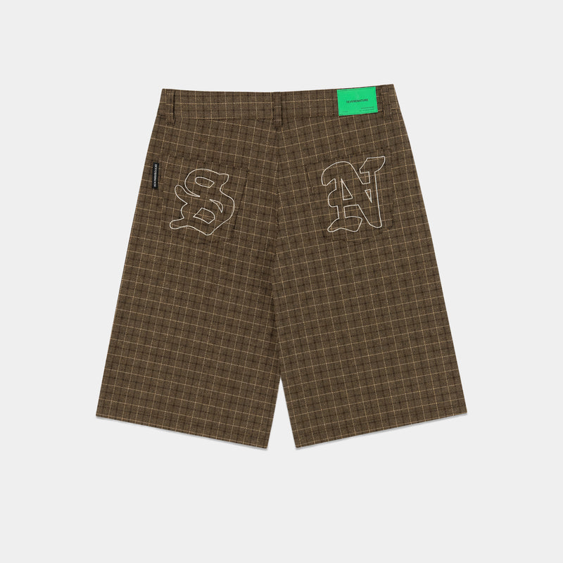 BROWN CHECKERED JORT