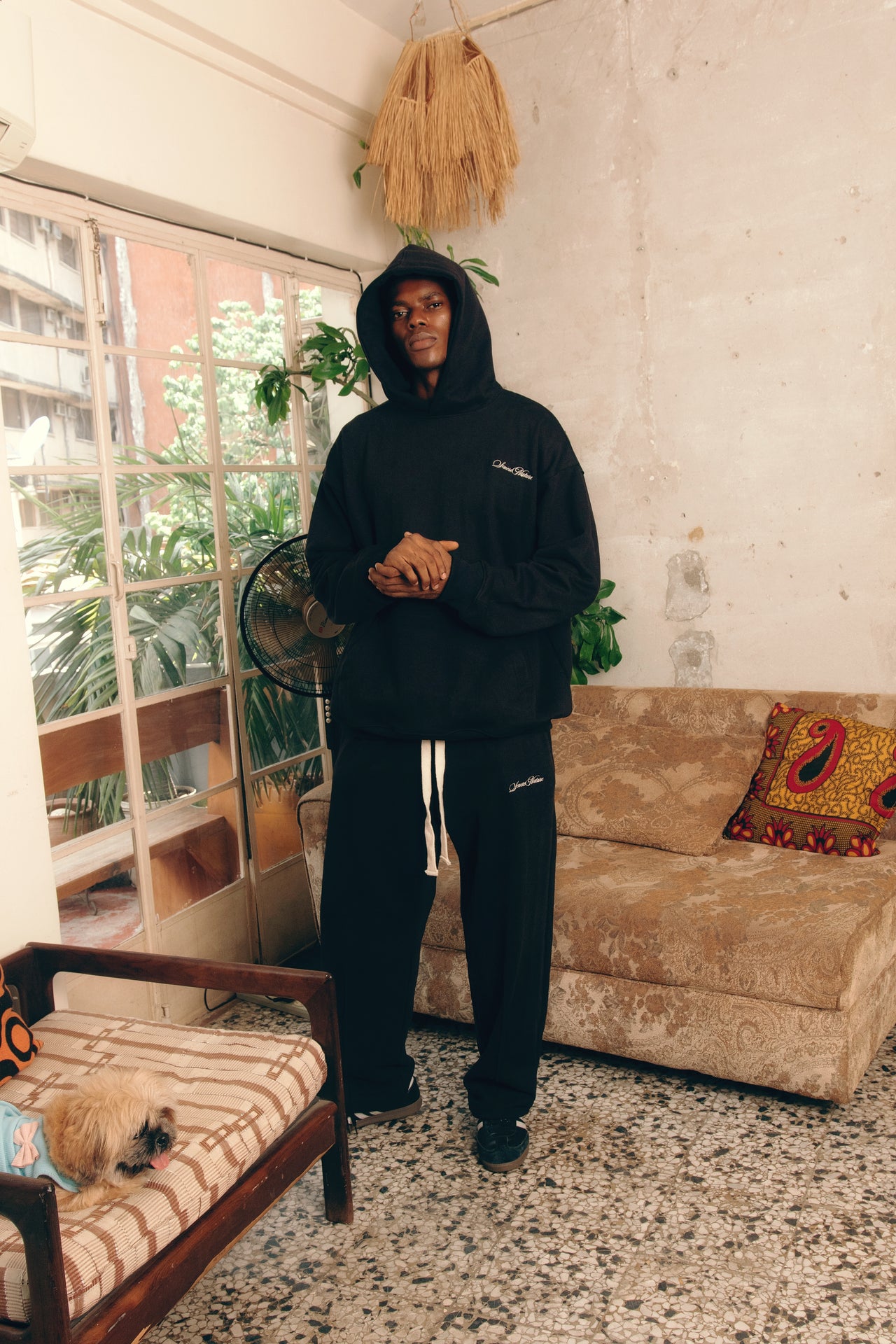 Neutral Black Logo Hoodie