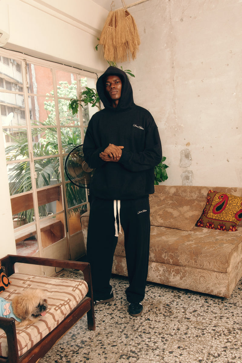 Neutral Black Logo Hoodie