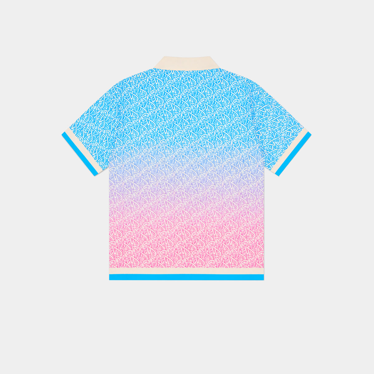 BEACH CLUB BUTTON-UP SHIRT (Blue/Pink)