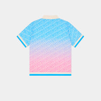 BEACH CLUB BUTTON-UP SHIRT (Blue/Pink)