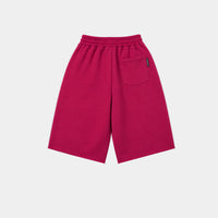HOT PINK/WHITE SWEAT JORT