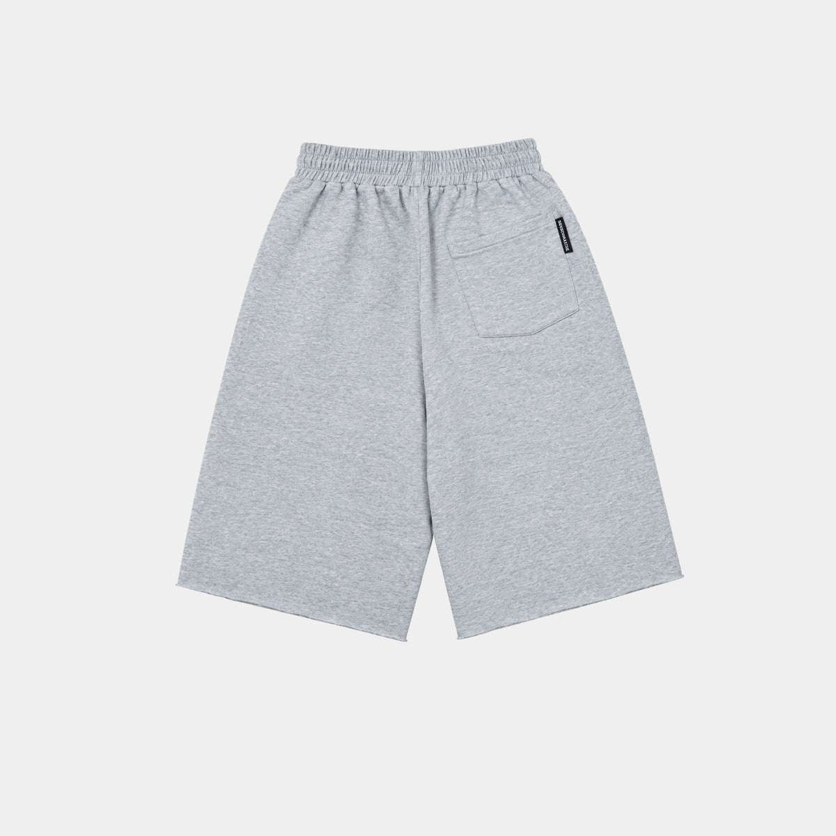 ASH/WHITE SWEAT JORT