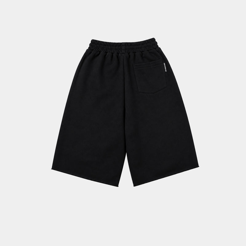 BLACK/YELLOW SWEAT JORT